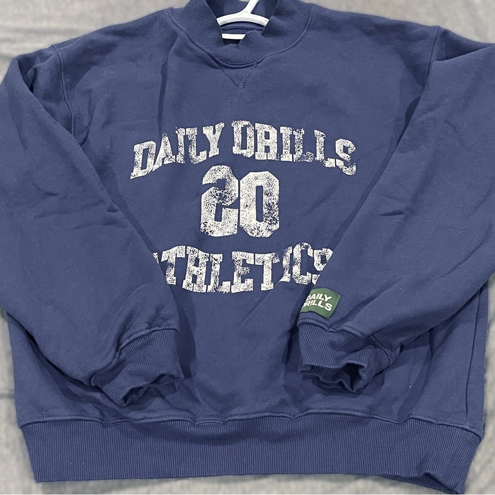 Daily Drills Unisex Blue Crewneck